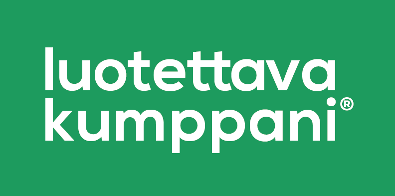 Luotettava kumppani sertifikaatti.